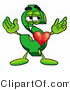 Illustration of a Cartoon Dollar Sign Mascot with His Heart Beating out of His Chest by Mascot Junction