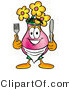 Illustration of a Cartoon Flowers Mascot Holding a Knife and Fork by Mascot Junction