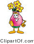 Illustration of a Cartoon Flowers Mascot Pointing at the Viewer by Mascot Junction