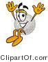 Illustration of a Cartoon Golf Ball Mascot Jumping by Mascot Junction