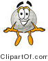 Illustration of a Cartoon Golf Ball Mascot Sitting by Mascot Junction