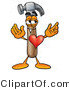 Illustration of a Cartoon Hammer Mascot with His Heart Beating out of His Chest by Mascot Junction