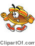 Illustration of a Cartoon Hard Hat Mascot Speed Walking or Jogging by Mascot Junction