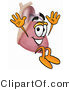 Illustration of a Cartoon Human Heart Mascot Jumping by Mascot Junction