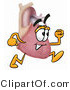 Illustration of a Cartoon Human Heart Mascot Running by Mascot Junction
