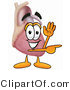Illustration of a Cartoon Human Heart Mascot Waving and Pointing by Mascot Junction