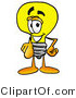 Illustration of a Cartoon Light Bulb Mascot Pointing at the Viewer by Mascot Junction