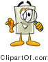 Illustration of a Cartoon Light Switch Mascot Looking Through a Magnifying Glass by Mascot Junction