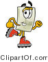 Illustration of a Cartoon Light Switch Mascot Roller Blading on Inline Skates by Mascot Junction