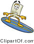 Illustration of a Cartoon Light Switch Mascot Surfing on a Blue and Yellow Surfboard by Mascot Junction