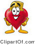 Illustration of a Cartoon Love Heart Mascot Wearing a Helmet by Mascot Junction