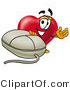 Illustration of a Cartoon Love Heart Mascot with a Computer Mouse by Mascot Junction