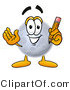 Illustration of a Cartoon Moon Mascot Holding a Pencil by Mascot Junction