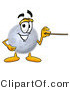 Illustration of a Cartoon Moon Mascot Holding a Pointer Stick by Mascot Junction