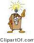 Illustration of a Cartoon Packing Box Mascot with a Bright Idea by Mascot Junction