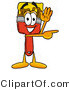 Illustration of a Cartoon Paint Brush Mascot Waving and Pointing by Mascot Junction