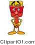 Illustration of a Cartoon Paint Brush Mascot Wearing a Red Mask over His Face by Mascot Junction