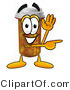 Illustration of a Cartoon Pill Bottle Mascot Waving and Pointing by Mascot Junction