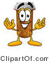 Illustration of a Cartoon Pill Bottle Mascot with Welcoming Open Arms by Mascot Junction