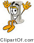 Illustration of a Cartoon Pillar Mascot Jumping by Mascot Junction