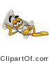 Illustration of a Cartoon Pillar Mascot Resting His Head on His Hand by Mascot Junction