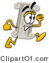 Illustration of a Cartoon Pillar Mascot Running by Mascot Junction