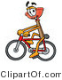 Illustration of a Cartoon Plunger Mascot Riding a Bicycle by Mascot Junction