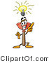 Illustration of a Cartoon Plunger Mascot with a Bright Idea by Mascot Junction