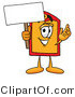 Illustration of a Cartoon Price Tag Mascot Holding a Blank Sign by Mascot Junction