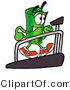 Illustration of a Cartoon Rolled Money Mascot Walking on a Treadmill in a Fitness Gym by Mascot Junction