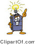 Illustration of a Cartoon Suitcase Mascot with a Bright Idea by Mascot Junction