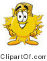 Illustration of a Cartoon Sun Mascot Wearing a Helmet by Mascot Junction