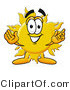 Illustration of a Cartoon Sun Mascot with Welcoming Open Arms by Mascot Junction