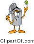 Illustration of a Cartoon Trash Can Mascot Preparing to Hit a Tennis Ball by Mascot Junction