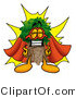Illustration of a Cartoon Tree Mascot Dressed As a Super Hero by Mascot Junction