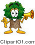 Illustration of a Cartoon Tree Mascot Holding a Megaphone by Mascot Junction