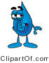 Illustration of a Cartoon Water Drop Mascot Whispering and Gossiping by Mascot Junction