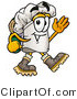 Illustration of a Chef Hat Mascot Hiking and Carrying a Backpack by Mascot Junction