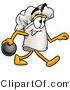 Illustration of a Chef Hat Mascot Holding a Bowling Ball by Mascot Junction