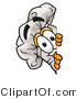 Illustration of a Chef Hat Mascot Peeking Around a Corner by Mascot Junction