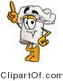 Illustration of a Chef Hat Mascot Pointing Upwards by Mascot Junction