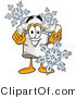 Illustration of a Chef Hat Mascot with Three Snowflakes in Winter by Mascot Junction