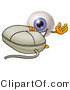 Illustration of a Eyeball Mascot with a Computer Mouse by Mascot Junction