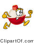 Illustration of a Fishing Bobber Mascot Running by Mascot Junction