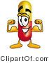 Illustration of a Medical Pill Capsule Mascot Flexing His Arm Muscles by Mascot Junction