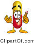 Illustration of a Medical Pill Capsule Mascot Holding a Pencil by Mascot Junction