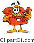 Illustration of a Red Cartoon Telephone Mascot Holding a Telephone by Mascot Junction