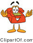 Illustration of a Red Cartoon Telephone Mascot with Welcoming Open Arms by Mascot Junction