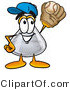 Illustration of a Science Beaker Mascot Catching a Baseball with a Glove by Mascot Junction