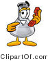 Illustration of a Science Beaker Mascot Holding a Telephone by Mascot Junction